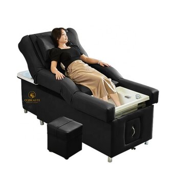 Multi-function Head spa bed Luxurious with footbath&ndash; adjustable &ndash; Black