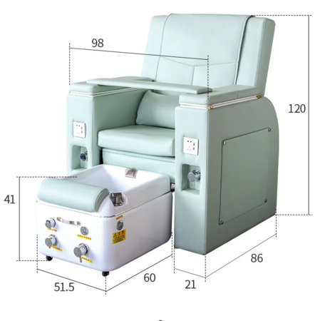 Multifunctional Foot spa & Pedicure sofa Luxglow &ndash; Black
