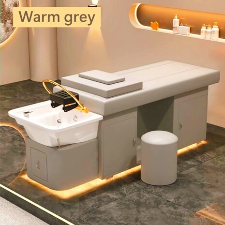 Head Spa bed TOYAMA Excellence compleet – warm Grey