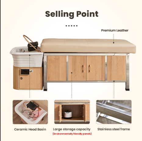 Head spa bed Toyoka LuxStar XL compleet - beige